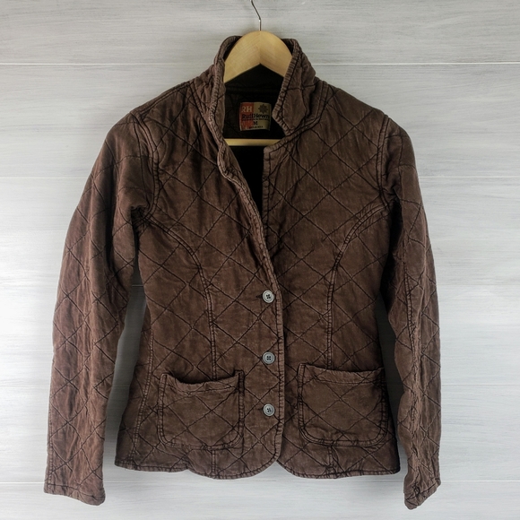 Ruff Hewn Jackets & Blazers - Ruff Hewn Quilted Cotton Button Jacket